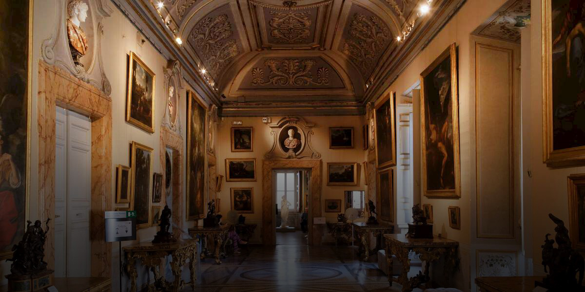 Great Renaissance and baroque paintings at the Galleria Nazionale d'Arte Antica in the Palazzo Corsini alla Lungara
