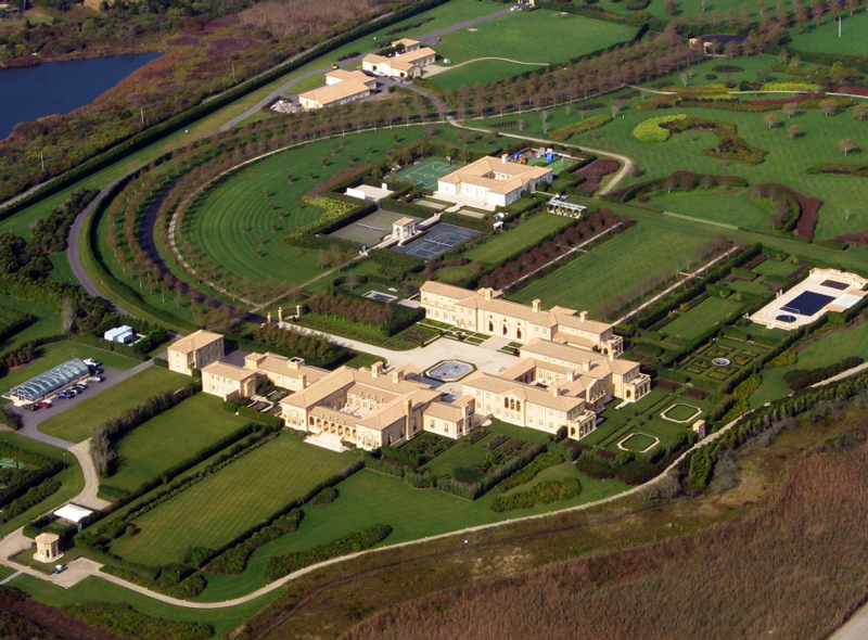 Ira Rennert House completed the Fair field house as viewed from above - fair field hamptons