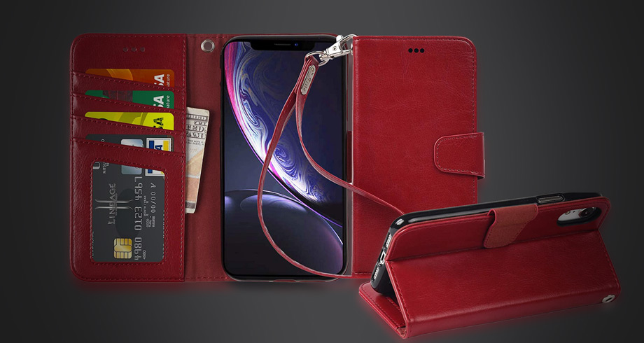 leather phone case - Arae's PU Leather Flip Wallet Case