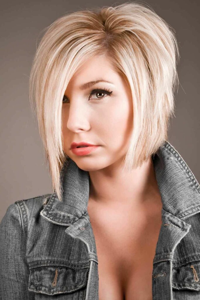 Short Haircuts And Hairstyles For Thick Hair - A-Line Bob