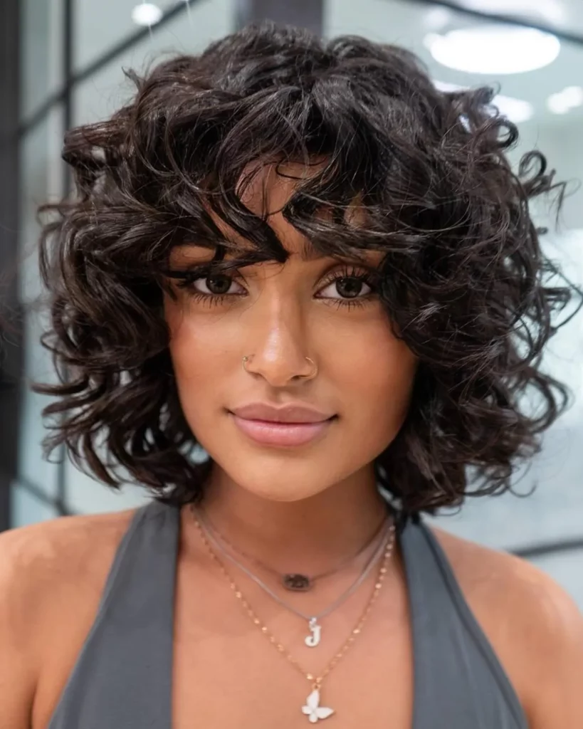 Short Straight Hairstyles - Curly Bob For Short Hair
