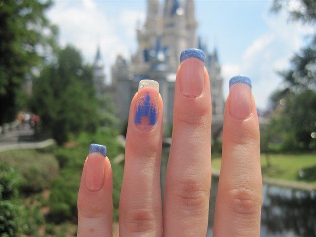 Disney Nail Designs - Disney Castle Nails