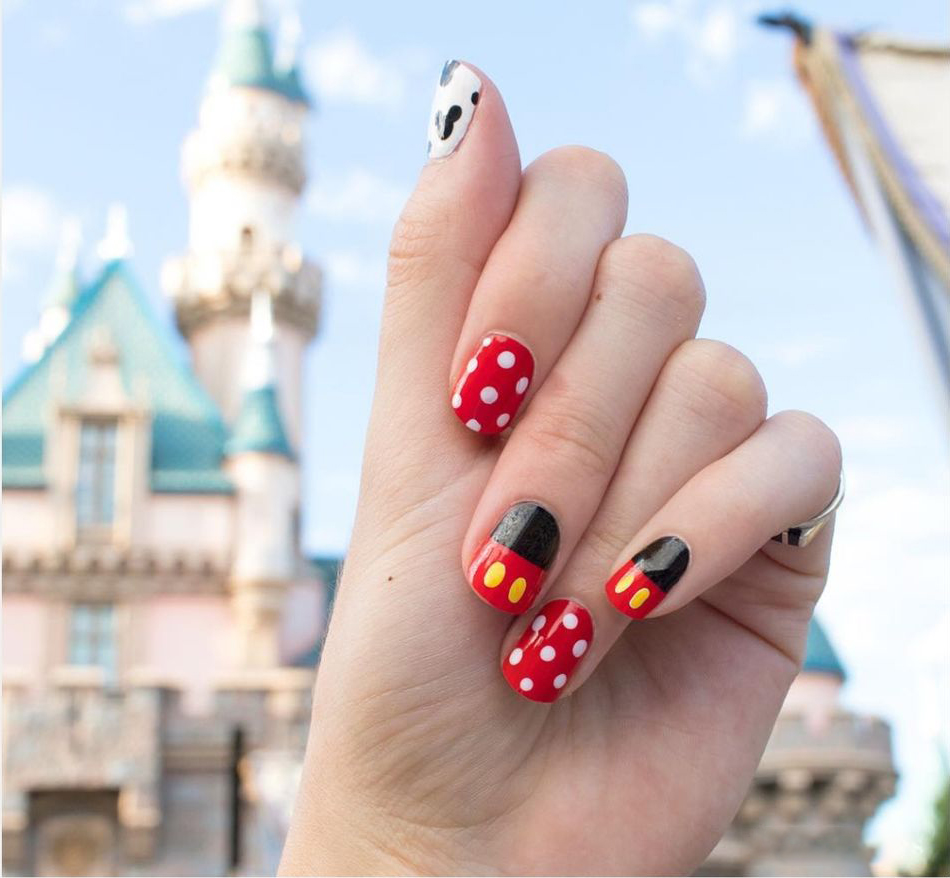 Disney Nail Designs - Dotted Disney Nails