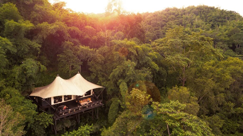 luxury treehouses - Four Seasons Tented Camp Golden Triangle in Thailand 
