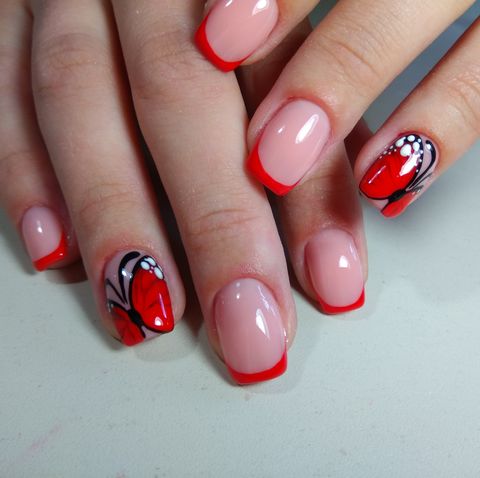 Valentine’s Day Nail Designs -  Butterflies On Your Nails