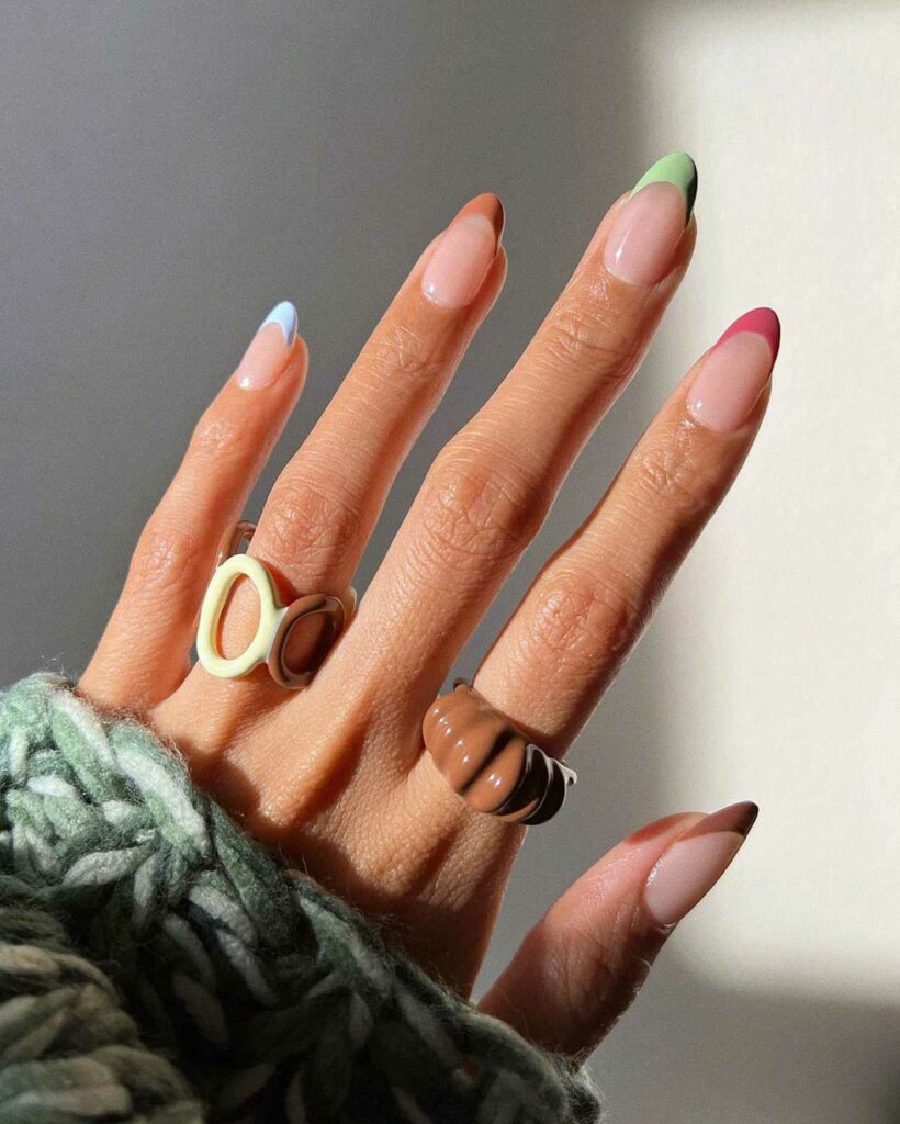 Nail Design Colors - French Mani With A Twist